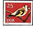  Goldfinsh on East German postage stamp  