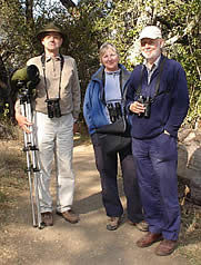 Harry Fuller birding with Dick and Jan Brown